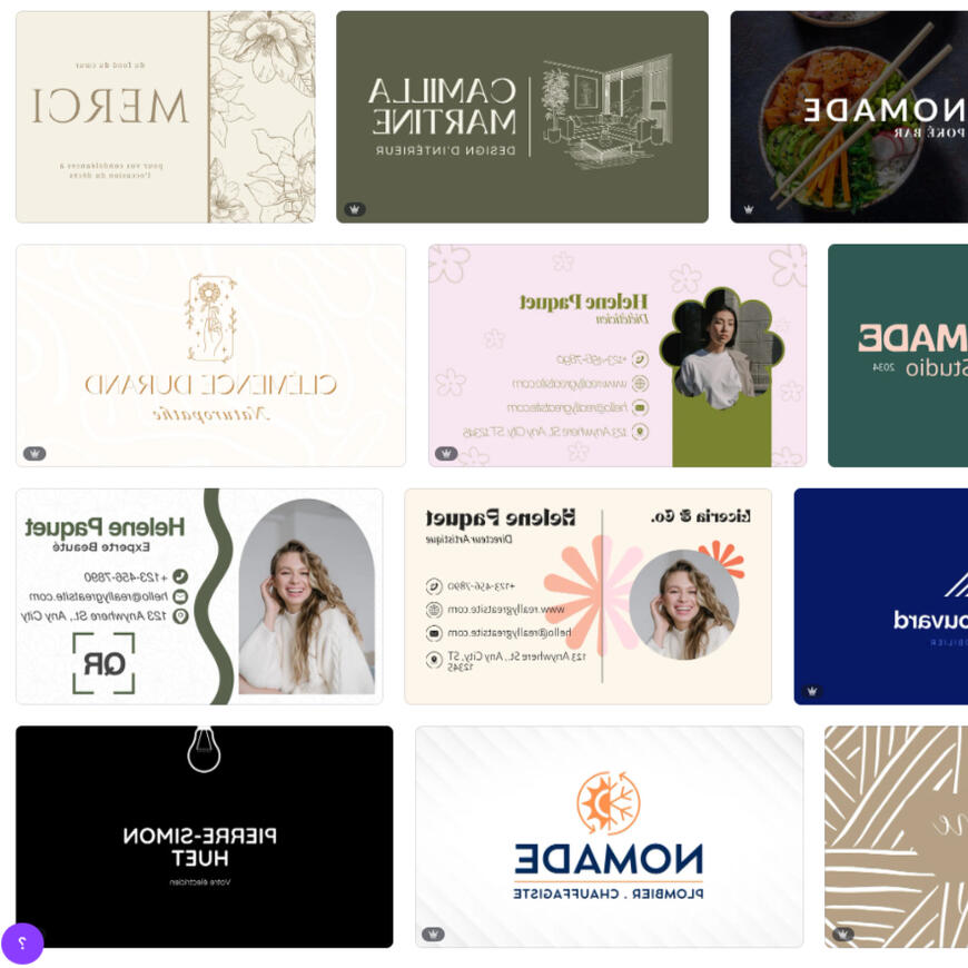 Cartes de visites, logo, affiches, enseignes etc...